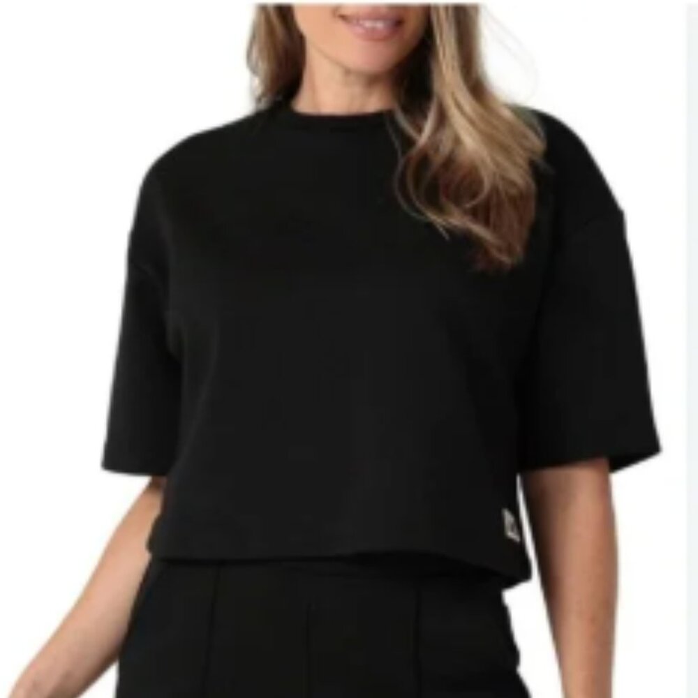 💜 LAST CHANCE Lee Short Sleeve Boxy Oversized Cropped Sweatshirt